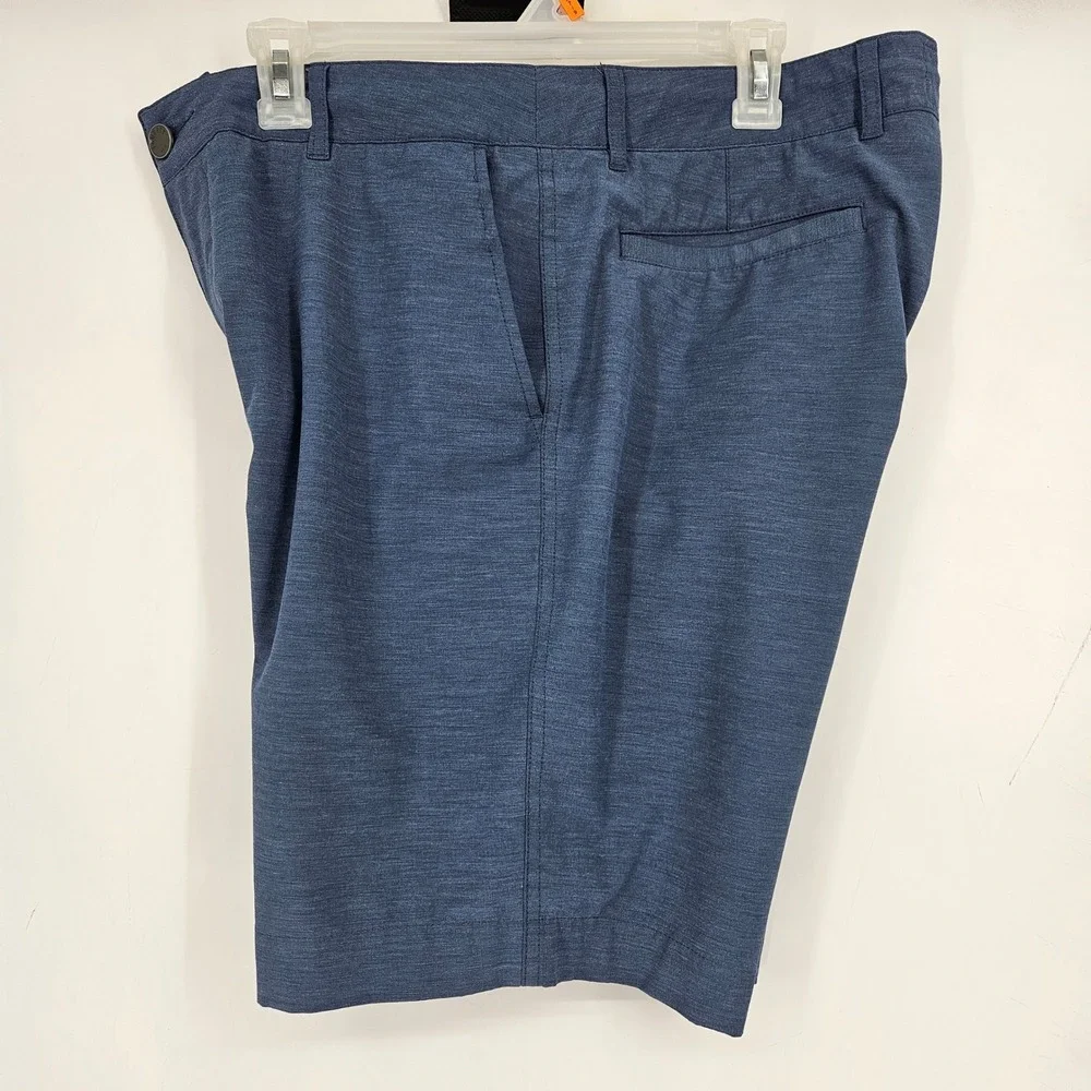 Faherty All Day Shorts Mens 35 Blue Performance Stretch Summer Casual Chino